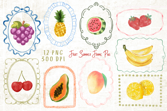 Download Fruit Summer Frame PNG - Frame Collection