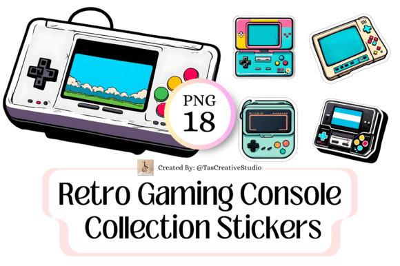 Download Retro Gaming Console Digital Stickers - Gaming Collection
